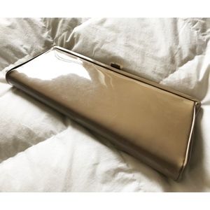 Vintage oversized patent clutch